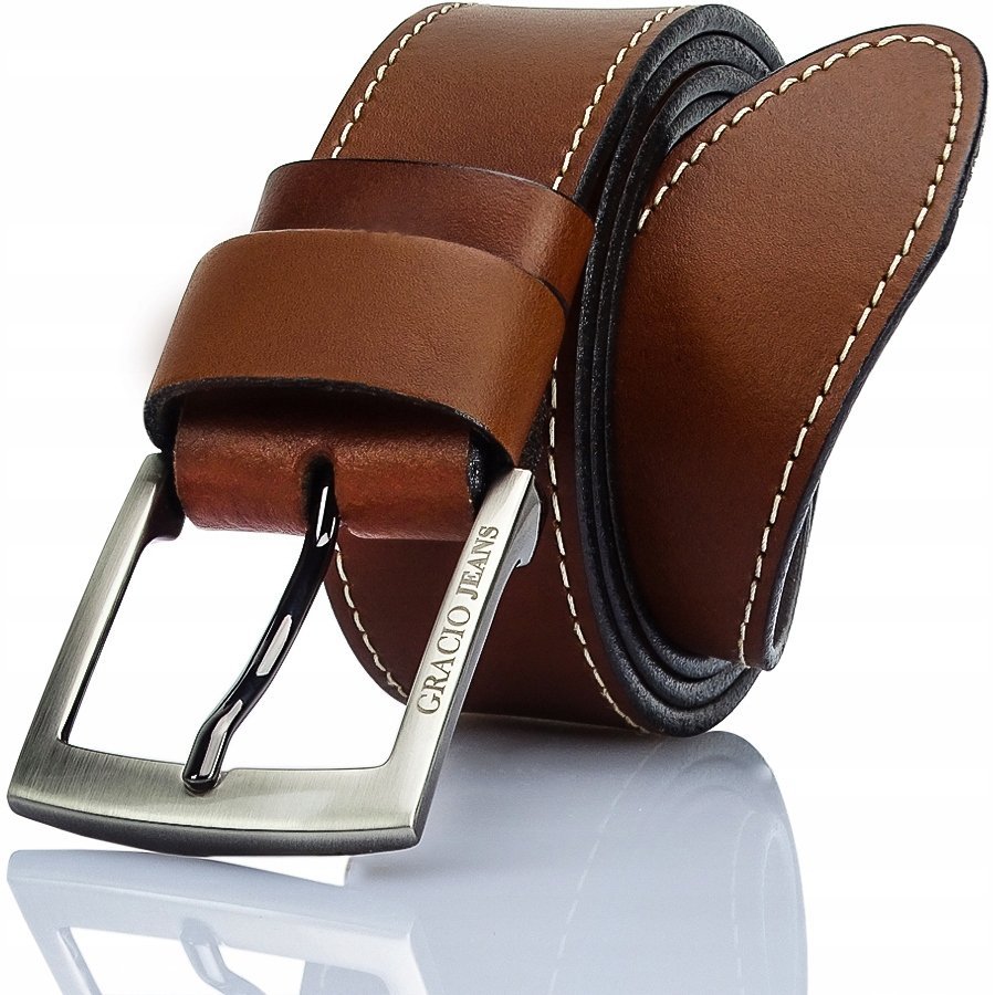 Pasek Klasyczny do SPODNI JEANS Brązowy Gracio