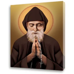 Obraz religijny na płótnie Święty Charbel - Ikony i obrazy sakralne Obraz religijny na płótnie Święty Charbel - Ikony i obrazy sakralne - miniaturka - grafika 1