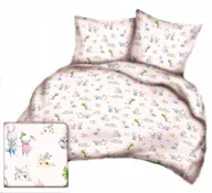 Pościel - pościel bawełna lux 220x240 + 2 poszewka B 545-2 zajęczaki różowe Wielkanoc - miniaturka - grafika 1