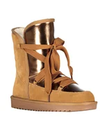 Kozaki damskie - Geographical Norway Kozaki zimowe "Omondor" w kolorze złoto-jasnobrązowym - miniaturka - grafika 1