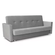 Sofy i kanapy - Sofa dwuosobowa z funkcją spania CONTI PLUS | Velluto 15 | Szary - miniaturka - grafika 1