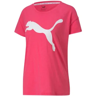 Koszulka damska Puma Active Logo Tee Glowing różowa - Koszulki sportowe damskie - miniaturka - grafika 1