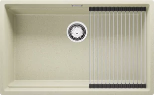 Zlew BRANDE SWIFT 760-80-U BEIGE (beżowy) | podwieszany zwijany ociekacz ROLLMATA - Zlewozmywaki - miniaturka - grafika 1