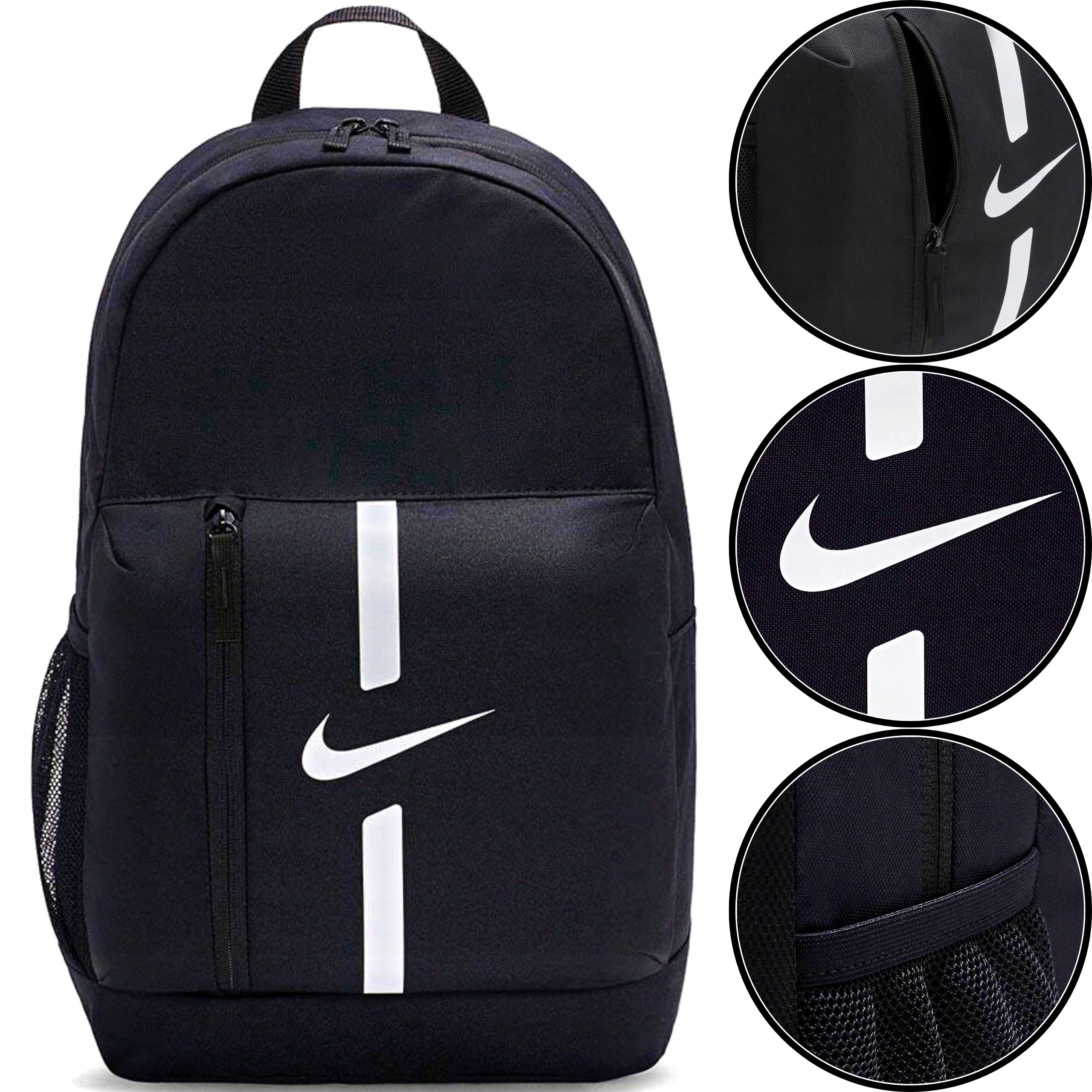 Nike Academy Team Plecak Miejski Sportowy Szkolny Modny Markowy 22l Czarny