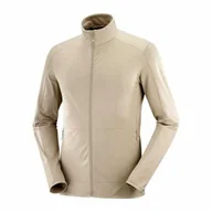 Bluzy sportowe męskie - Bluza Salomon Essential Lightwarm Roasted Cashew - miniaturka - grafika 1