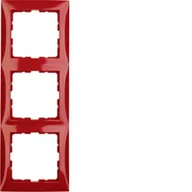 Klawisze i ramki - Hager polo Ramka 3-krotna czerwony połysk S.1 10138962 10138962 - miniaturka - grafika 1