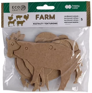 Zestaw kształtów tekturowych Farm 5szt HAPPY COLOR - Przybory szkolne - miniaturka - grafika 1