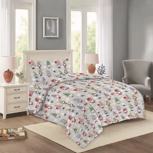 Szara bawełniana pościel jednoosobowa 140x200 cm Nela – Cotton House - Pościel - miniaturka - grafika 1