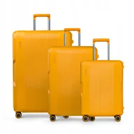 Walizki - PUCCINI Zestaw WALIZEK Podróżnych Komplet Twarde Polipropylen 3w1 PP022 6 - miniaturka - grafika 1