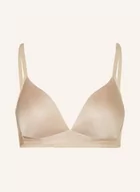Biustonosze - Hanro Biustonosz Usztywniany Satin Deluxe Z Satyny beige - miniaturka - grafika 1