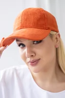 Czapki damskie - Ceglastobrązowa aksamitna Czapka z daszkiem LEORA - Tono - miniaturka - grafika 1