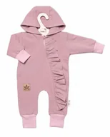 Pajacyki dla niemowląt - ARTEX pajacyk bawełniany z falbanką 68 brudny róż - miniaturka - grafika 1