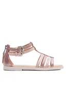 Buty dla dziewczynek - Geox Sandały J Sandal Karly Girl J7235D 0QDHH C8172 S Różowy - miniaturka - grafika 1