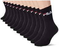 Skarpetki damskie - Fila Skarpety Sportswear Mężczyźni, Skarpetki Męskie, Nie podrażniają, Trwałe (zestaw 12 sztuk), Czarny (Czarny N - Nr), 39-42 EU - miniaturka - grafika 1