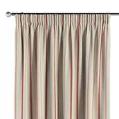 Zasłony - Zasłona na taśmie marszczącej 1 szt., ecru tło, czerwone paski, Avinon - miniaturka - grafika 1