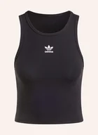 Bluzki damskie - Adidas Originals Top Essentials Rib schwarz - adidas Originals - miniaturka - grafika 1