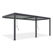 Kratki i pergole - Przyścienna pergola ELEGANCE WALL 3x6 Anthracite/Light Grey - Gutroof - miniaturka - grafika 1