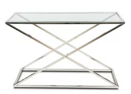 Konsole i sekretarzyki - HowHomely Srebrna konsola Saliba Silver HowHomely IH-075S - miniaturka - grafika 1