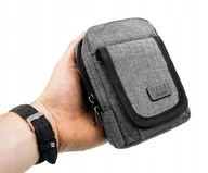 Nerki - Mini Saszetka Do Paska Etui Na Drobiazgi Klucze Szara Pako Jeans - miniaturka - grafika 1