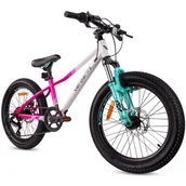 Rowery - Rower dziecięcy SUN BABY Verdant Calix 20 dla dziewczynki Biało-różowo-miętowy - miniaturka - grafika 1