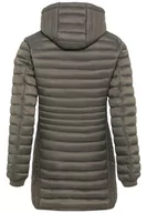 Płaszcze damskie - camel active Damski lekki wodoodporny płaszcz pikowany ze zdejmowanym kapturem, ciemnozielony, 34 - miniaturka - grafika 1