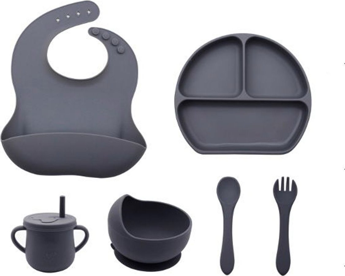 OlsenHome - Silikone baby måltidssæt med 6 dele