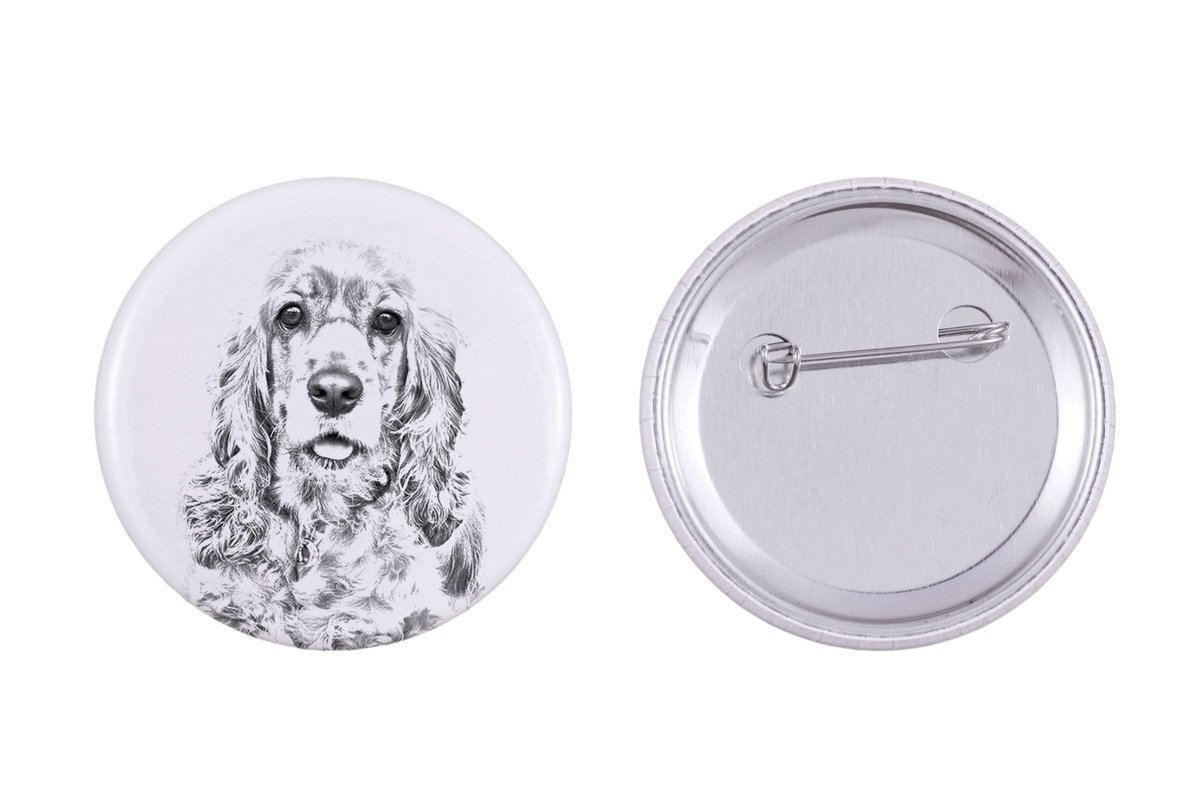 Cocker spaniel amerykański - przypinka z twoim psem, dodaj własne foto, marka Art-Dog