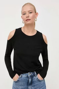 Patrizia Pepe sweter wełniany damski kolor czarny lekki - Swetry damskie - miniaturka - grafika 1