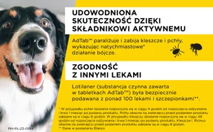 ELANCO 3xAdTab 112mg tabletki na pchły i kleszcze dla psów >2,5-5,5 kg - Artykuły przeciw pasożytom - miniaturka - grafika 5