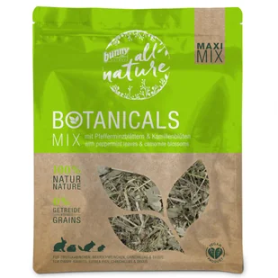 Bunny All Nature Botanicals Maxi Mix, liście mięty pieprzowej i kwiaty rumianku - 3 x 400 g - Przysmaki dla gryzoni Bunny All Nature Botanicals Maxi Mix, liście mięty pieprzowej i kwiaty rumianku - 3 x 400 g - Przysmaki dla gryzoni - miniaturka - grafika 1
