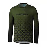 Bluzy na rower - Męska Bluza Rowerowa Shimano Myoko Long Sleeve Jersey | Khaki - Rozmiar L - miniaturka - grafika 1