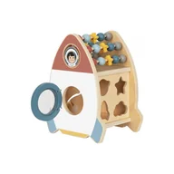 Zabawki interaktywne dla dzieci - TOOKY TOY Kosmiczna Rakieta Aktywności Sorter Labirynt Drewniany - miniaturka - grafika 1
