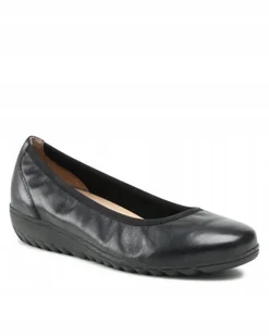 Baleriny p����buty czarne Caprice 9-22161-26 sk��ra r.37 - Półbuty damskie - miniaturka - grafika 1