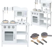 Zabawki AGD - Ikonka Kuchnia drewniana MDF z akcesoriami 85cm - miniaturka - grafika 1