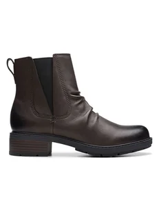 Clarks Skórzane botki "Hearth Rose" w kolorze brązowym - Botki damskie - miniaturka - grafika 1