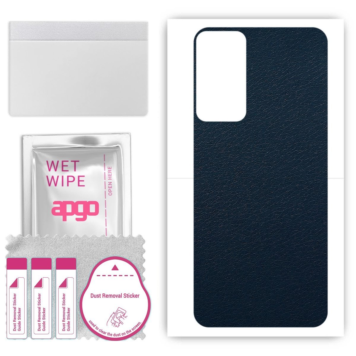 Folia naklejka skórka strukturalna na TYŁ do Infinix Hot 20 5G - Skóra Granatowa - apgo SKINS