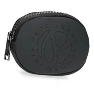 Portfele - Pepe Jeans Mabel torebka czarna 11,5 x 8,5 x 1,5 cm skóra PU, czarny/biały, portfel, czarny/biały, Portfel - miniaturka - grafika 1