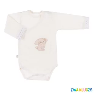 BODY niemowlęce wyprawka NEWBORN REGL DŁ ECRU Ewa Klucze - BODY NEWBORN REGL DŁ ECRU 046 - Pajacyki dla niemowląt - miniaturka - grafika 1