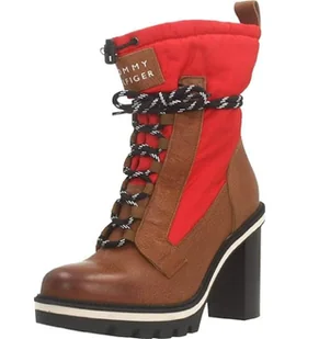 Buty damskie Tommy Hilfiger Fun Outdoor Nylon botki na obcasie-39 - Botki damskie - miniaturka - grafika 1