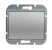 Gniazdka elektryczne - Abex Gniazdo bryzgoszczelne z/u ONYX - srebrny - miniaturka - grafika 1