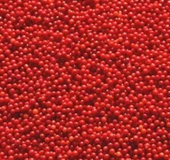 Dodatki do ciast w proszku - POSYPKA CUKROWA MACZEK PERŁOWY czerwony 2mm - 50g - miniaturka - grafika 1