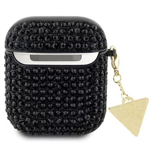 Oryginalne Etui APPLE AIRPODS Guess Hardcase Rhinestone Triangle (GUA2HDGTPK) czarne - Akcesoria do słuchawek - miniaturka - grafika 4