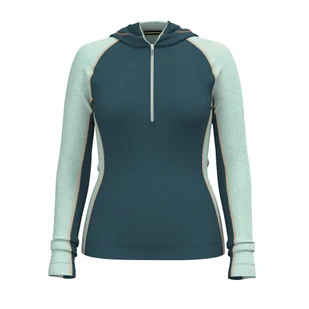 Bluza damska Smartwool Classic Thermal Merino Base Layer 1/2 Zip Hoodie Boxed - Bluzy narciarskie - miniaturka - grafika 1