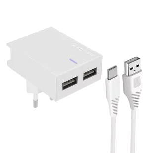 Swissten Adapter sieciowy SMART IC CE 2x USB 3 A biały 22043000) # Wpisz kod MDC5PL22 i uzyskaj dodatkowe 25 % rabatu na ten produkt promocja do 17.05.2020 - Ładowarki do telefonów - miniaturka - grafika 1