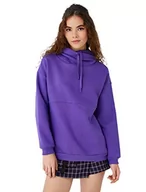Bluzy damskie - Koton Damska bluza z kapturem, fioletowy (397), M - miniaturka - grafika 1