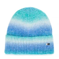 Czapki damskie - Damska czapka zimowa ombre niebiesko - biała - miniaturka - grafika 1