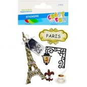 Zabawki kreatywne - Craft with Fun Ozdoba naklejki Paryż 5 szt. - miniaturka - grafika 1