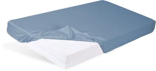 Prześcieradło bawełniane z gumką 60x120 niebieskie do łóżeczka dziecięcego BabyMatex - Prześcieradła dla dzieci - miniaturka - grafika 1