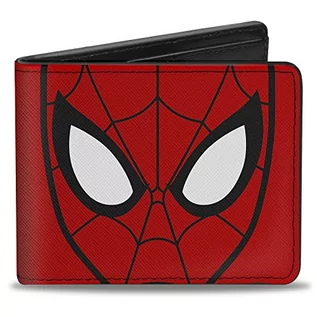 Portfele - Buckle-Down Męska twarz zbliżenie + pająki czerwony/czarny dwustronny portfel, wielokolorowa, domyślny rozmiar - grafika 1
