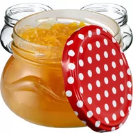 Pojemniki kuchenne - Słoiki Raja 300ml 100 szt. 82mm + wieczka "Czerwony Groszek" - miniaturka - grafika 1